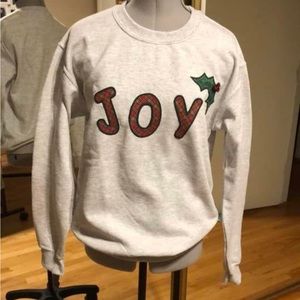 NEW “JOY” Holiday Christmas Crewneck Sweatshirt S